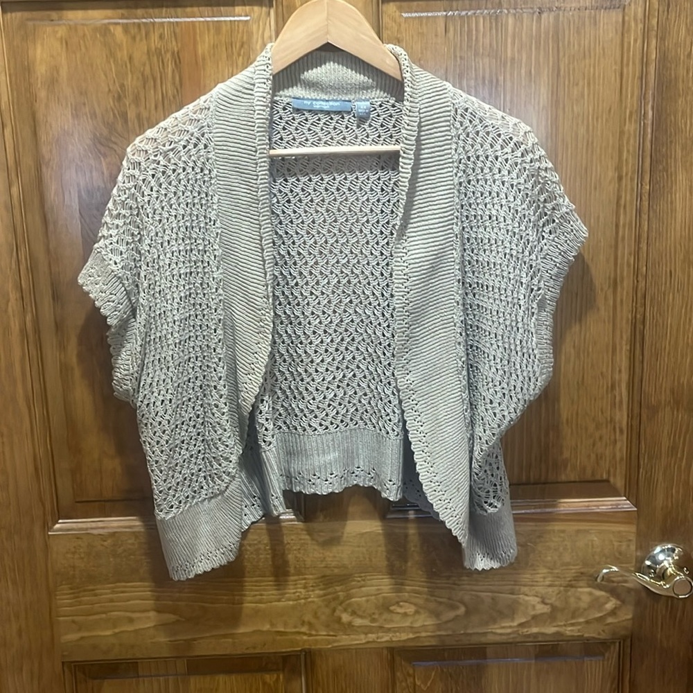 NY Collection 2X Open Sweater